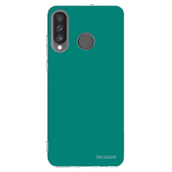 Picasee silikonska prozirna maskica za Huawei P30 Lite - Emerald Mist
