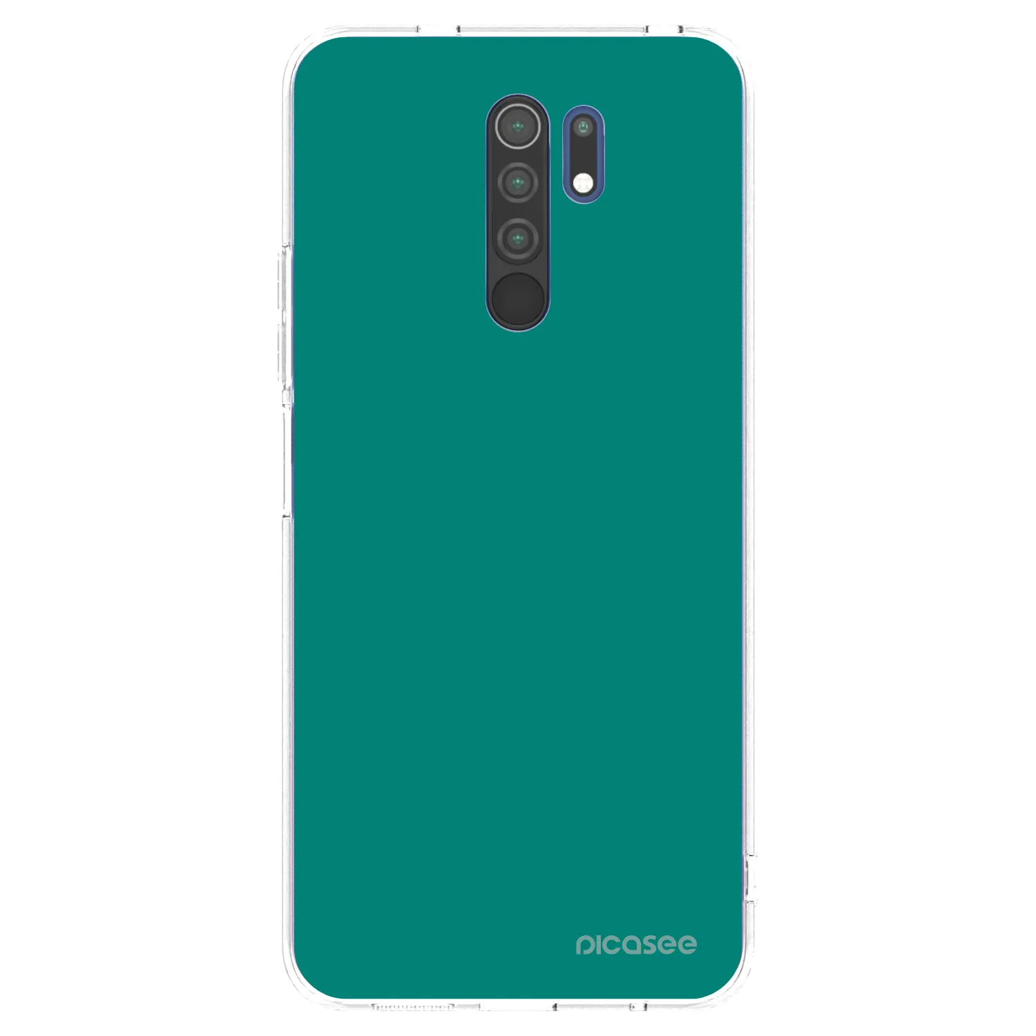 Picasee silikonska prozirna maskica za Xiaomi Redmi 9 - Emerald Mist