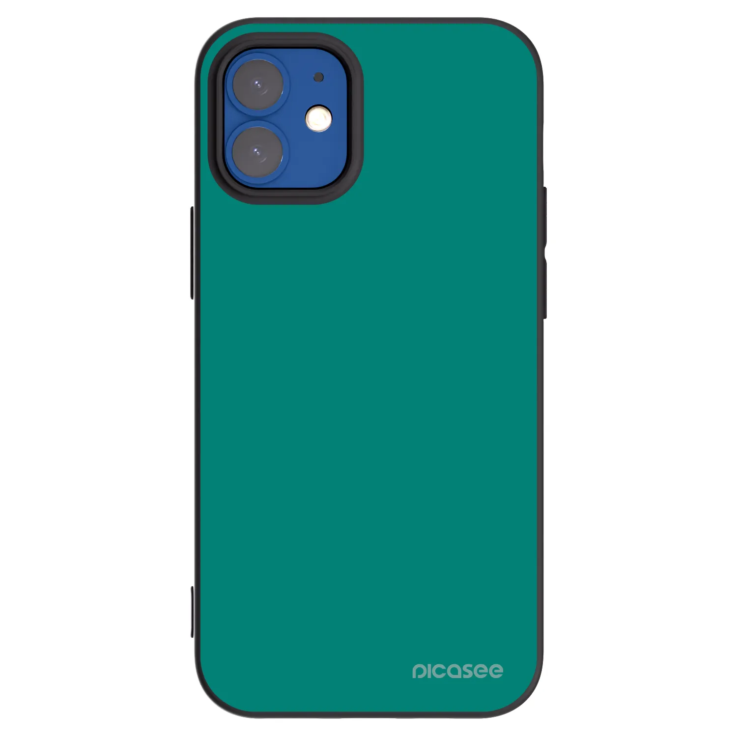 Picasee crna silikonska maskica za Apple iPhone 12 mini - Emerald Mist