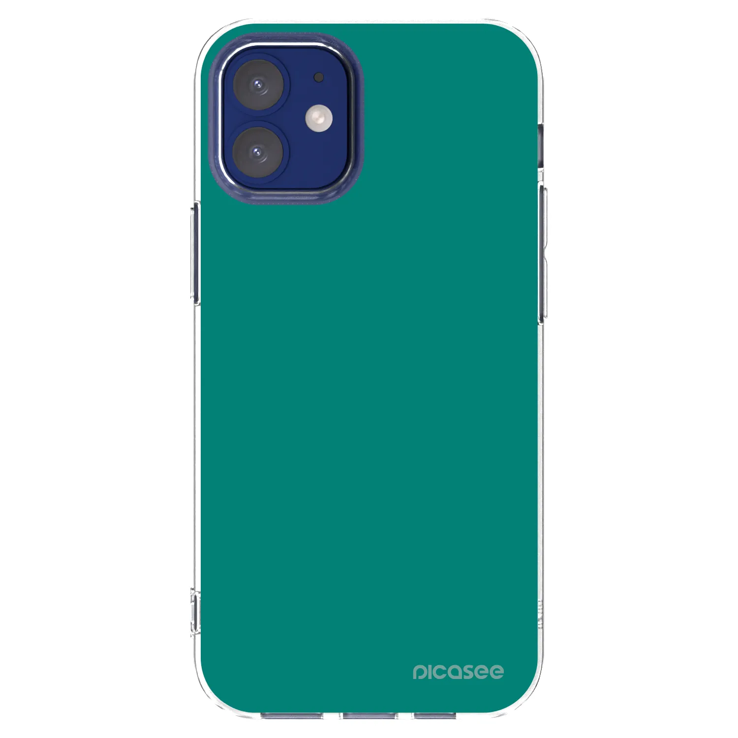 Picasee silikonska prozirna maskica za Apple iPhone 12 mini - Emerald Mist