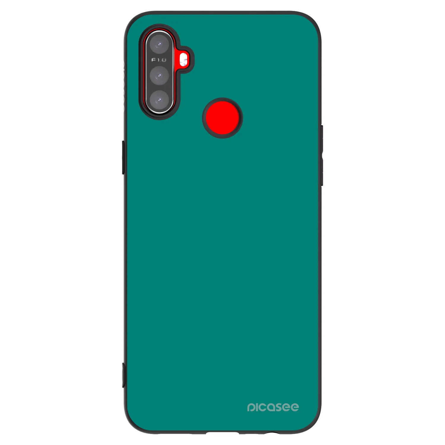 Picasee crna silikonska maskica za Realme C3 - Emerald Mist