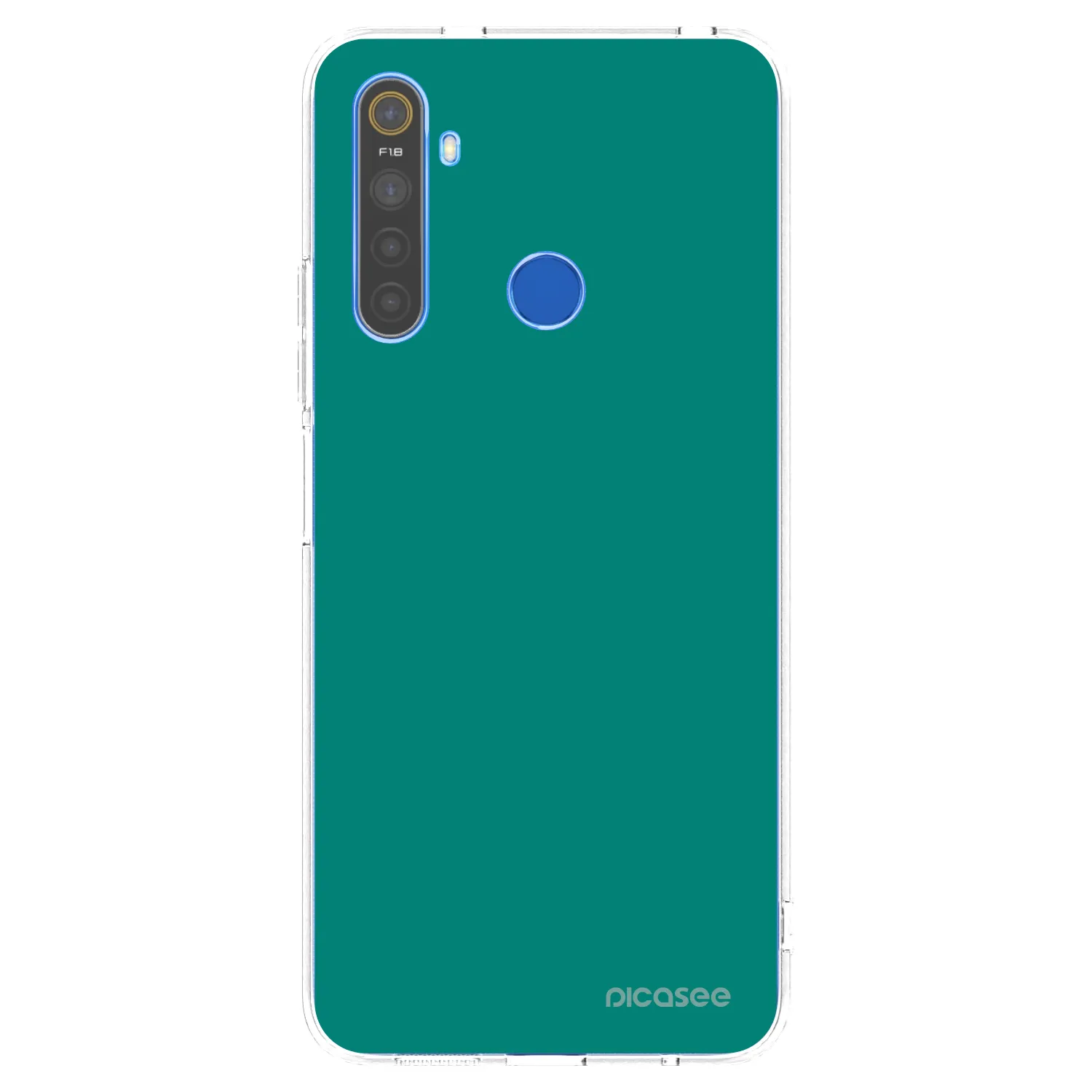 Picasee silikonska prozirna maskica za Realme 5 - Emerald Mist