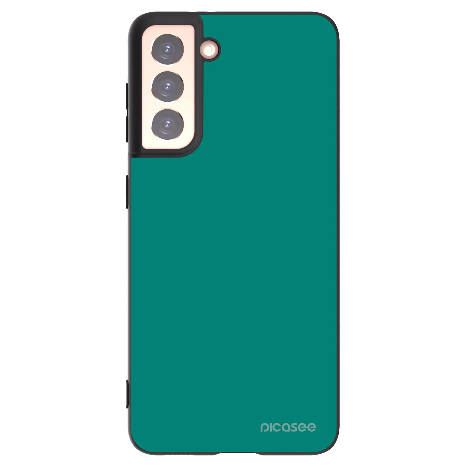 Picasee crna silikonska maskica za Samsung Galaxy S21 5G G991B - Emerald Mist