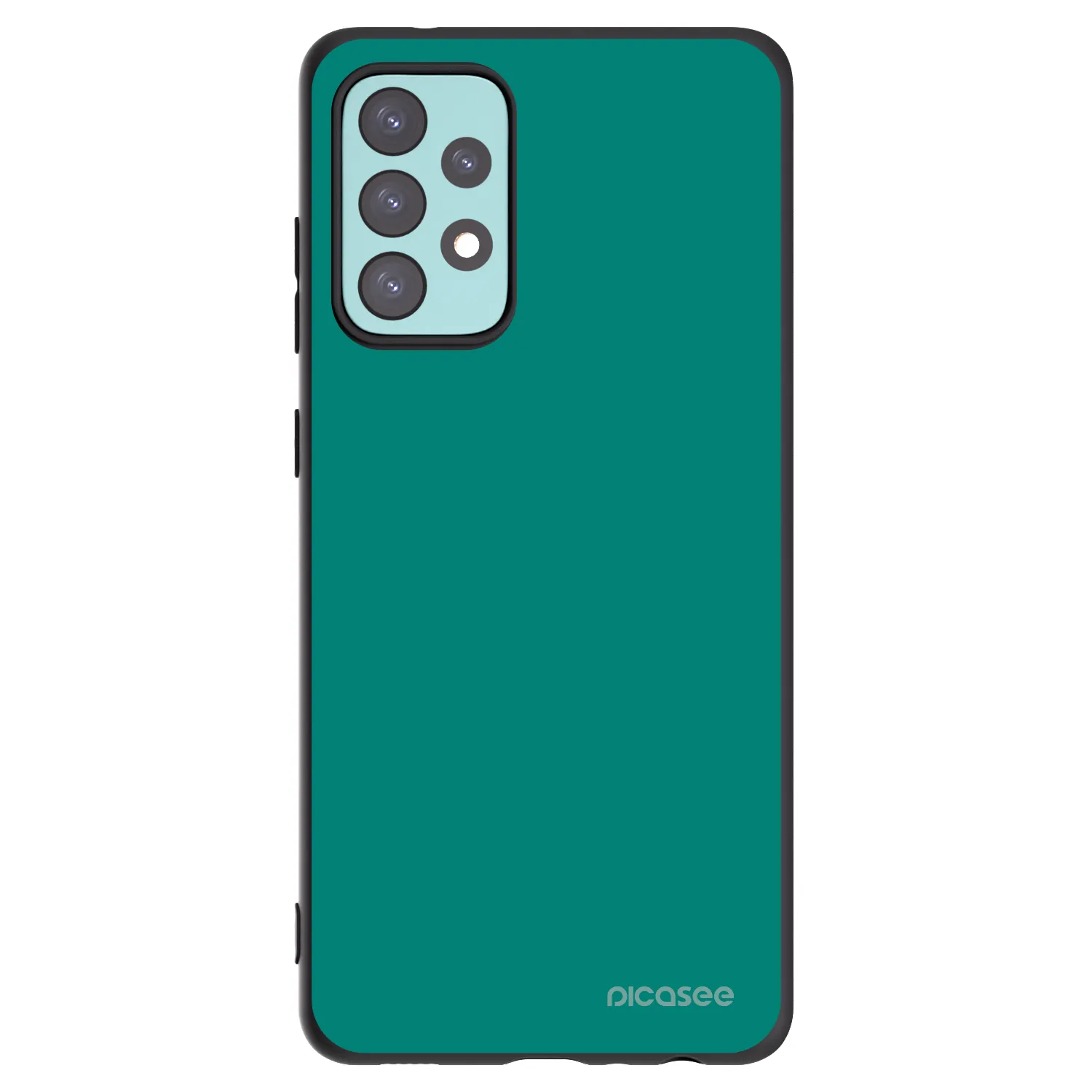 Picasee crna silikonska maskica za Samsung Galaxy A72 A725F - Emerald Mist