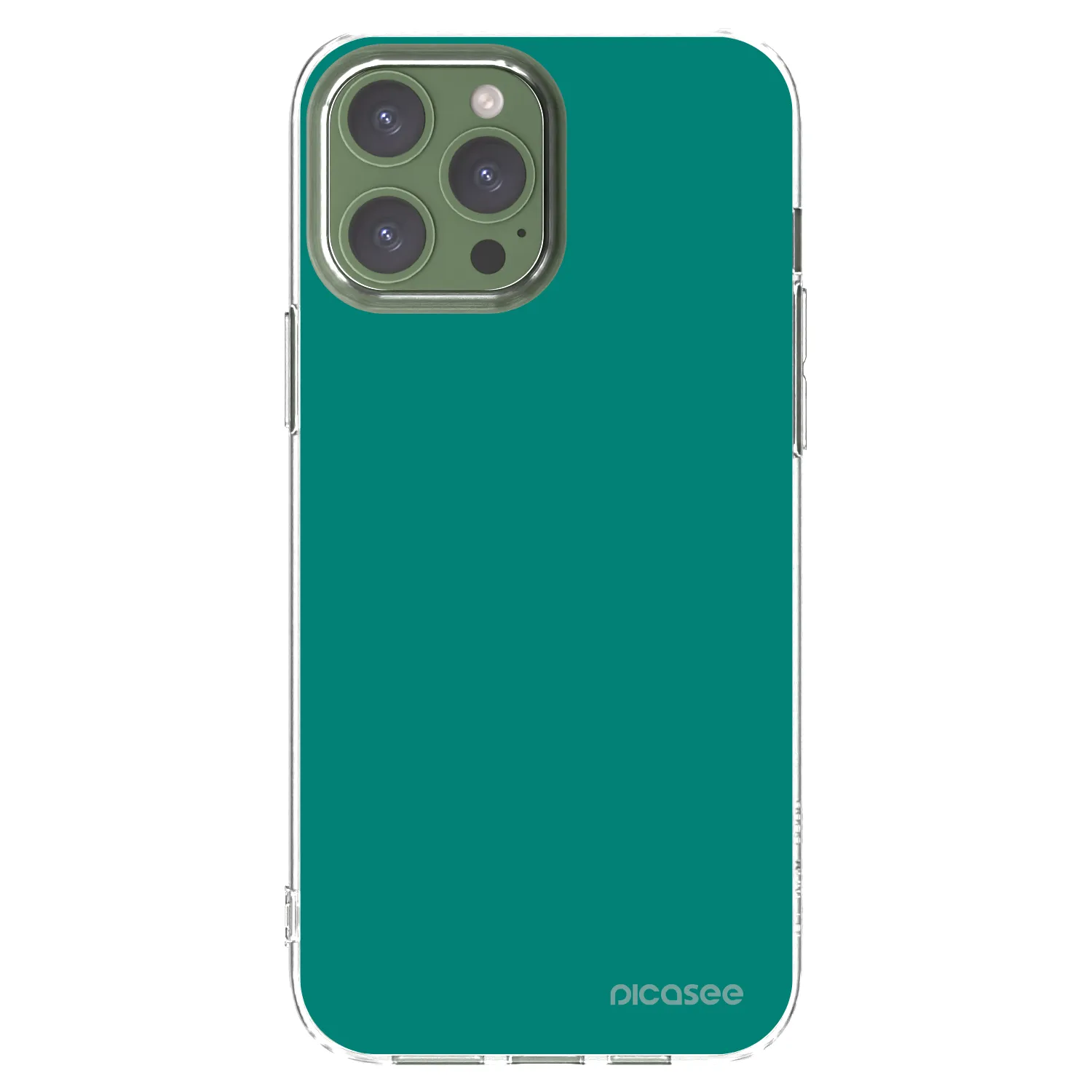 Picasee silikonska prozirna maskica za Apple iPhone 13 Pro Max - Emerald Mist