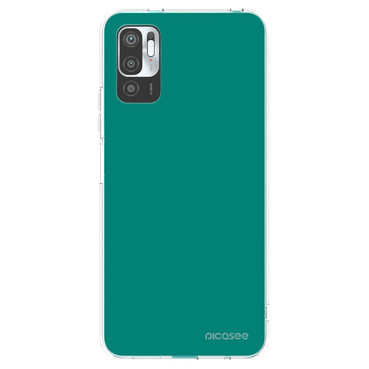 Picasee silikonska prozirna maskica za Xiaomi Redmi Note 10 5G - Emerald Mist