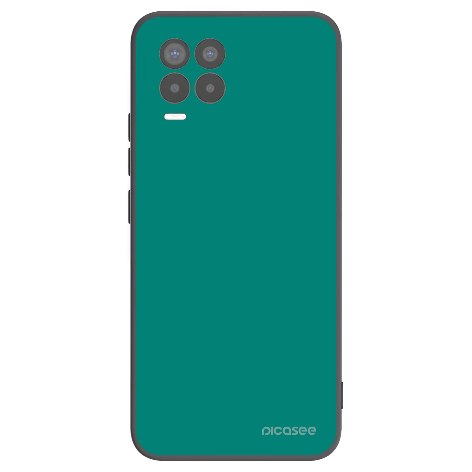 Picasee crna silikonska maskica za Realme 8 4G - Emerald Mist