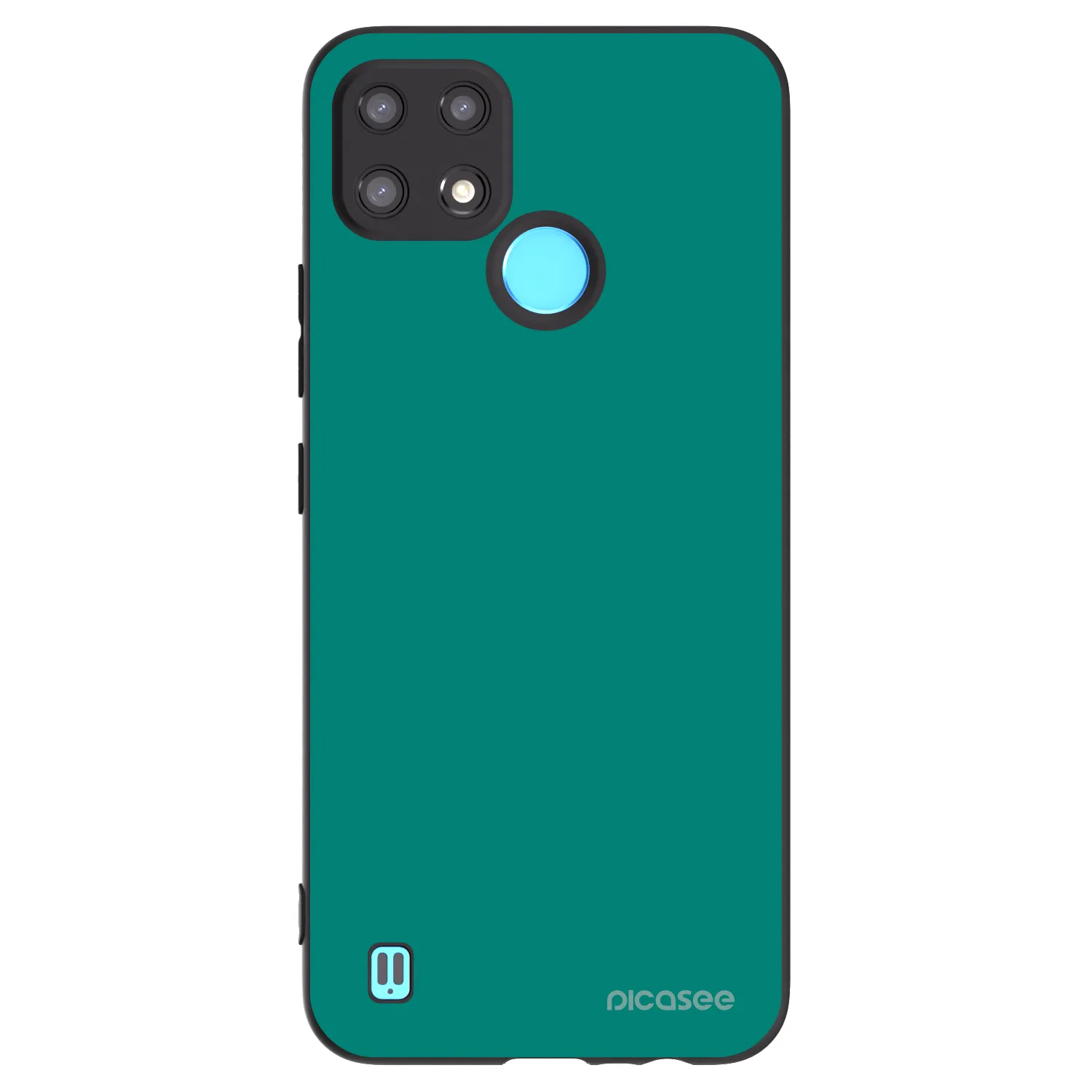 Picasee crna silikonska maskica za Realme C21 - Emerald Mist