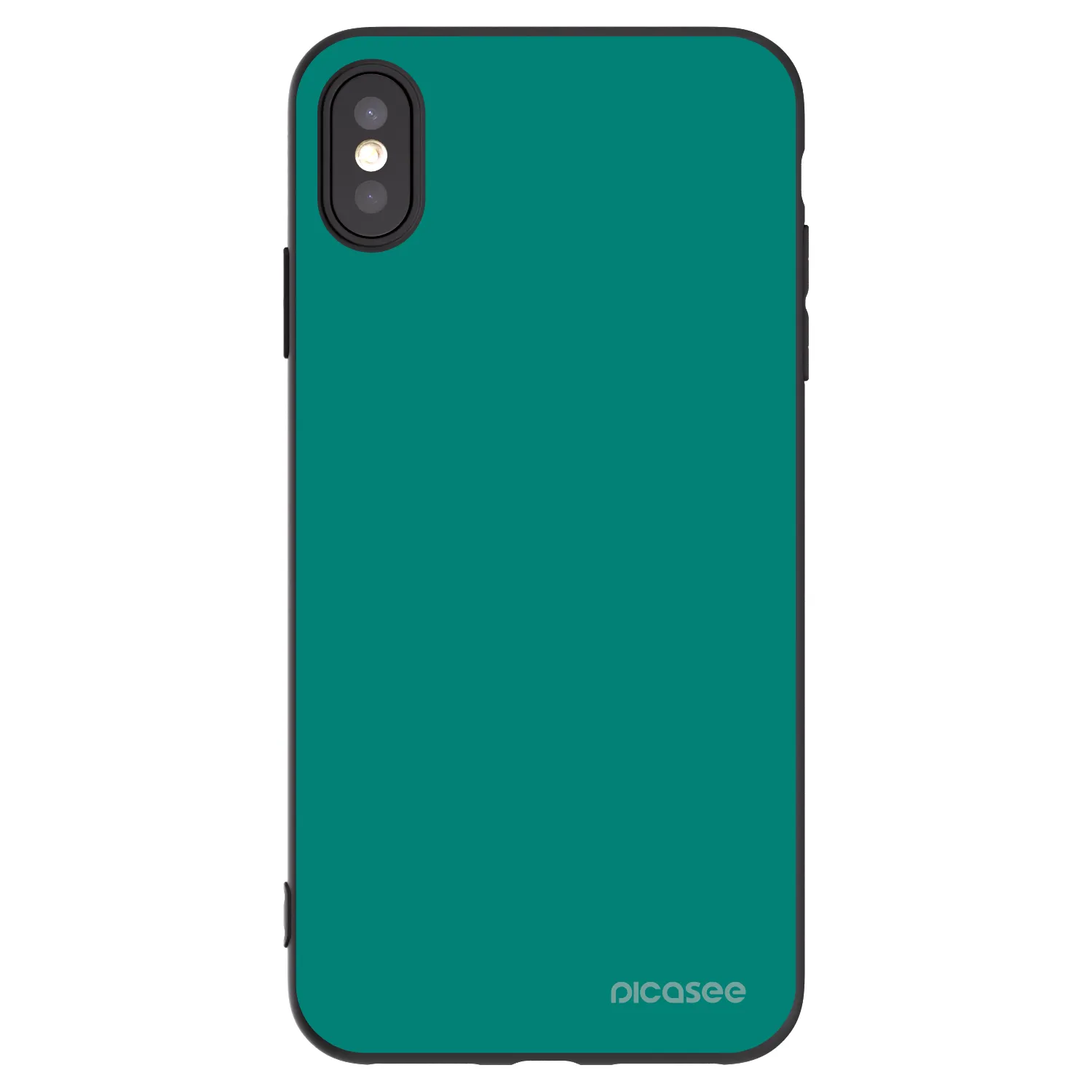 Picasee crna silikonska maskica za Apple iPhone XS Max - Emerald Mist