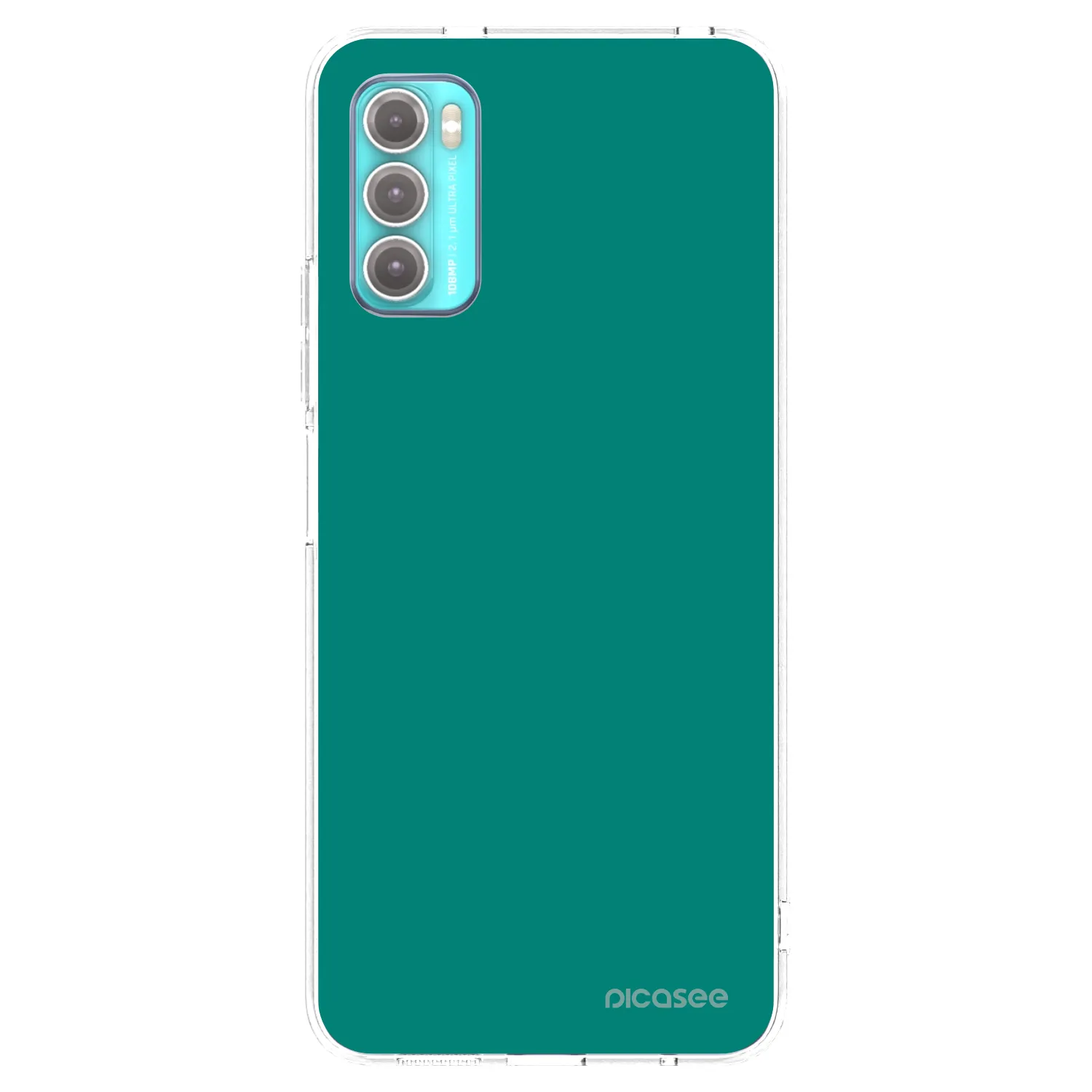 Picasee silikonska prozirna maskica za Motorola Moto G60 - Emerald Mist