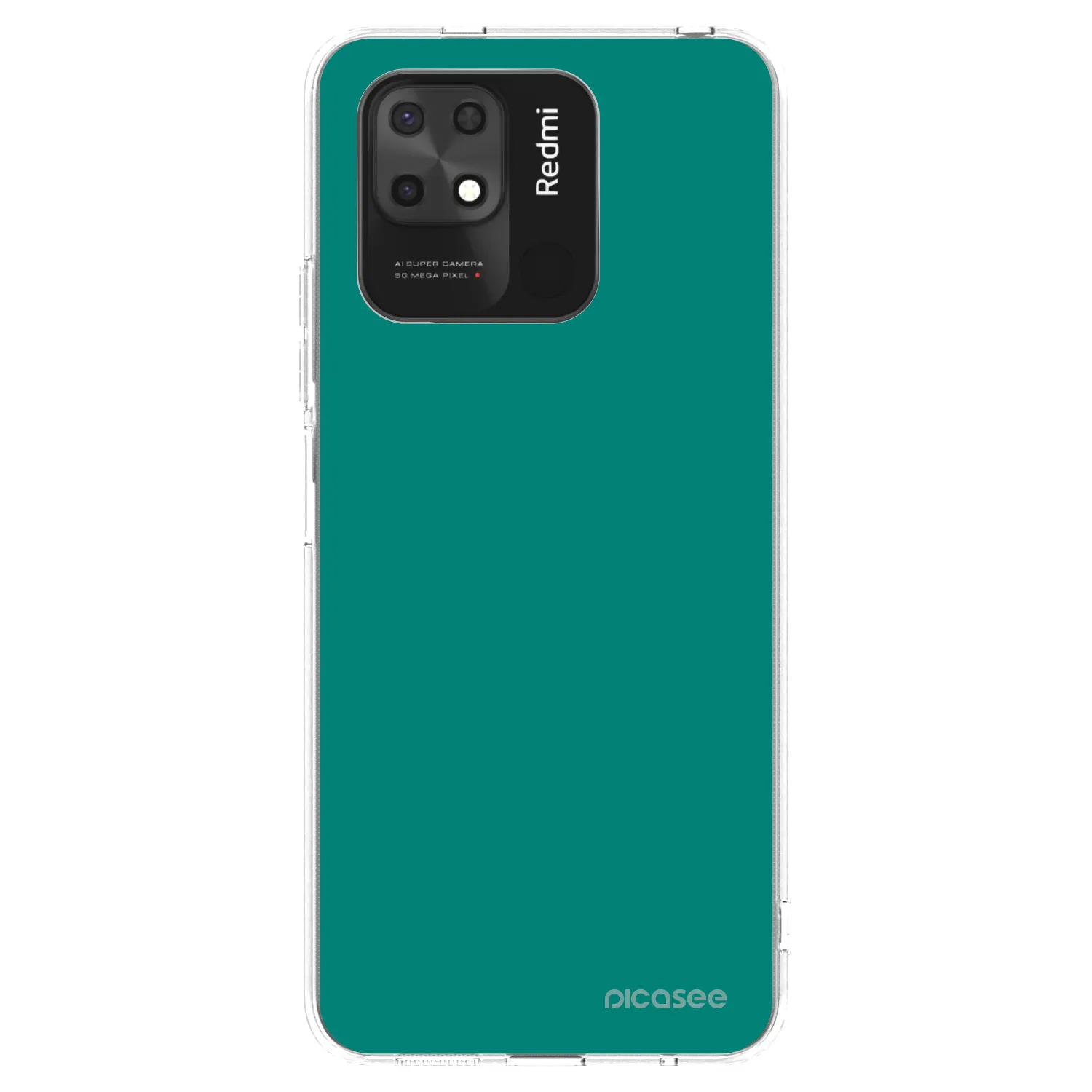 Picasee silikonska prozirna maskica za Xiaomi Redmi 10C - Emerald Mist
