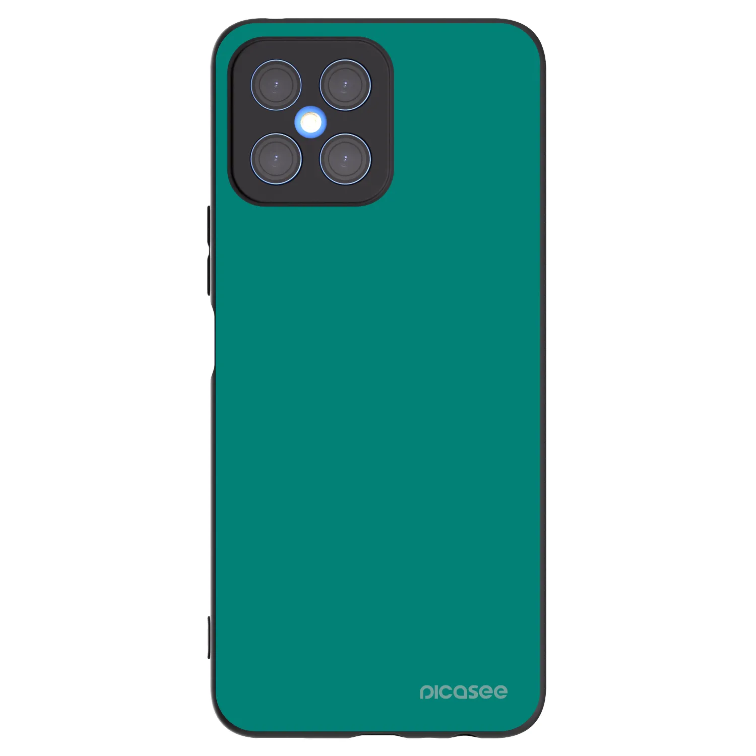 Picasee crna silikonska maskica za Honor X8 4G - Emerald Mist