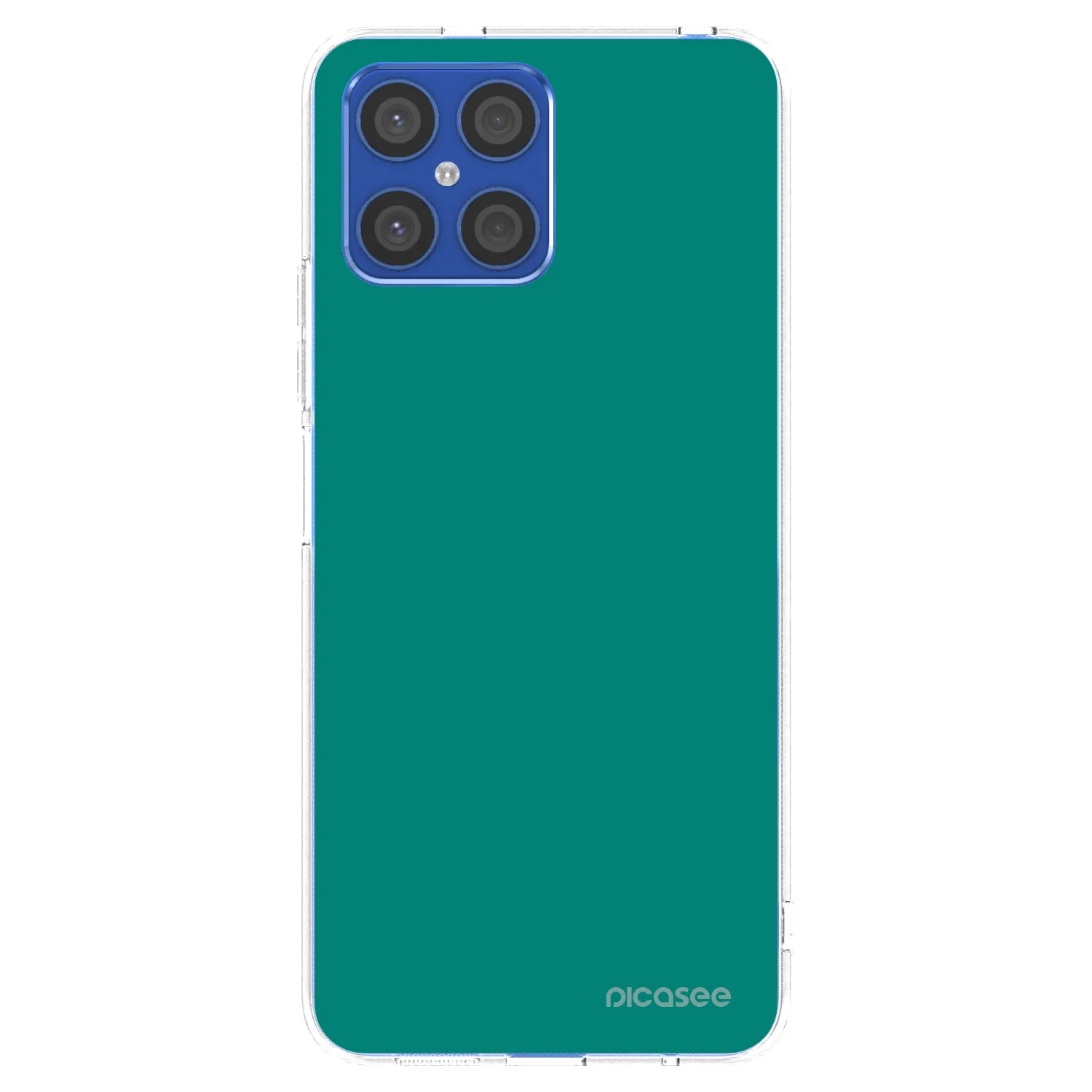 Picasee silikonska prozirna maskica za Honor X8 4G - Emerald Mist