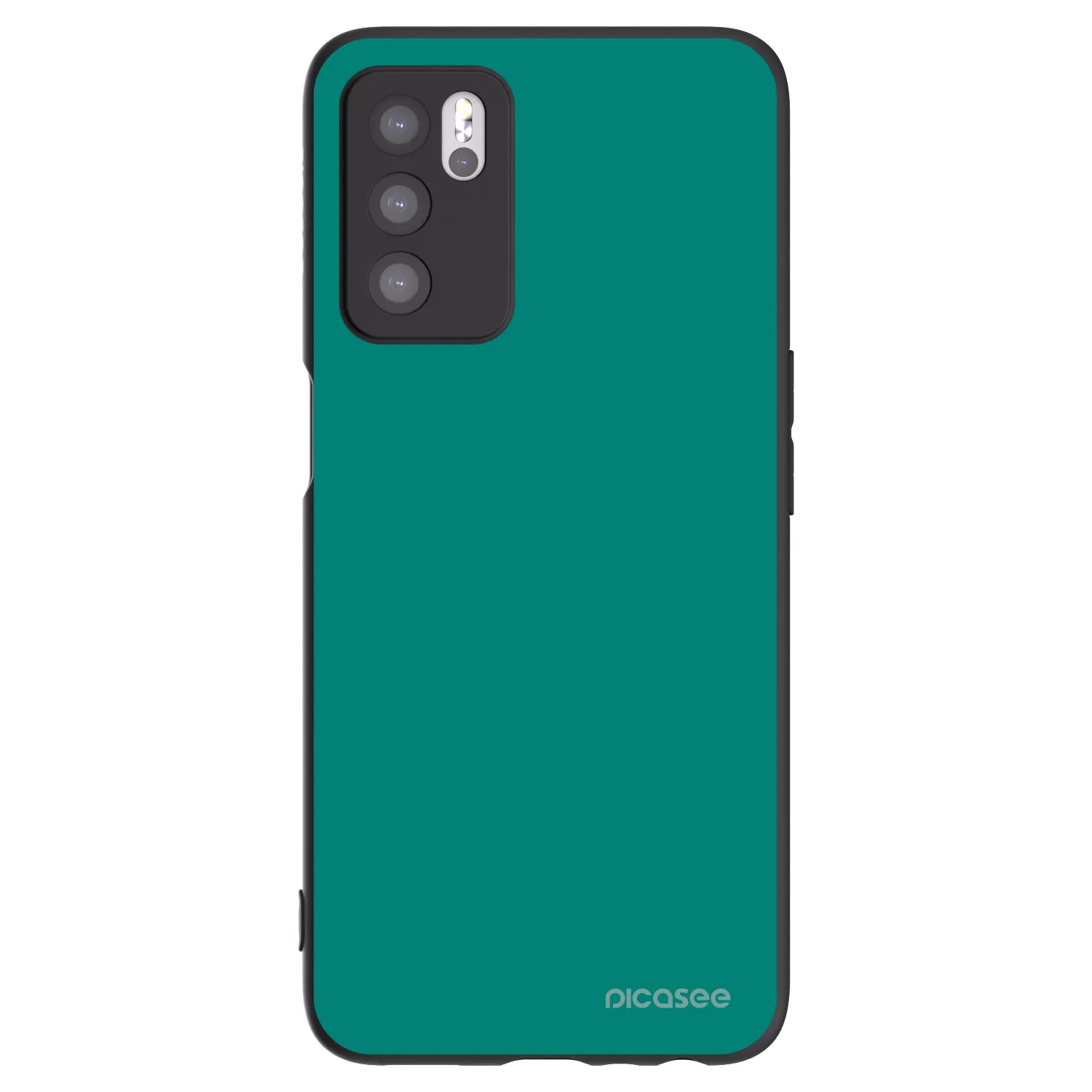 Picasee crna silikonska maskica za OPPO A16 - Emerald Mist