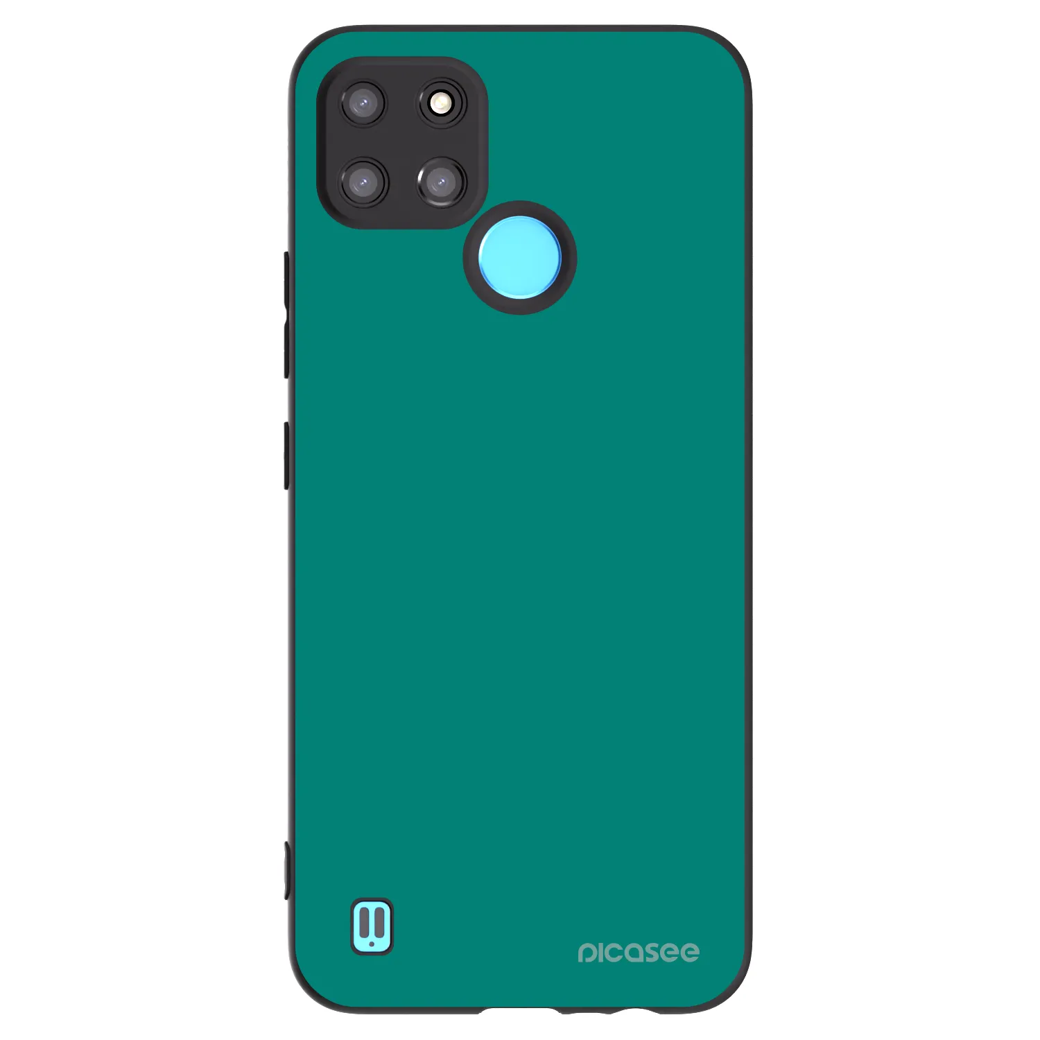 Picasee crna silikonska maskica za Realme C21Y - Emerald Mist
