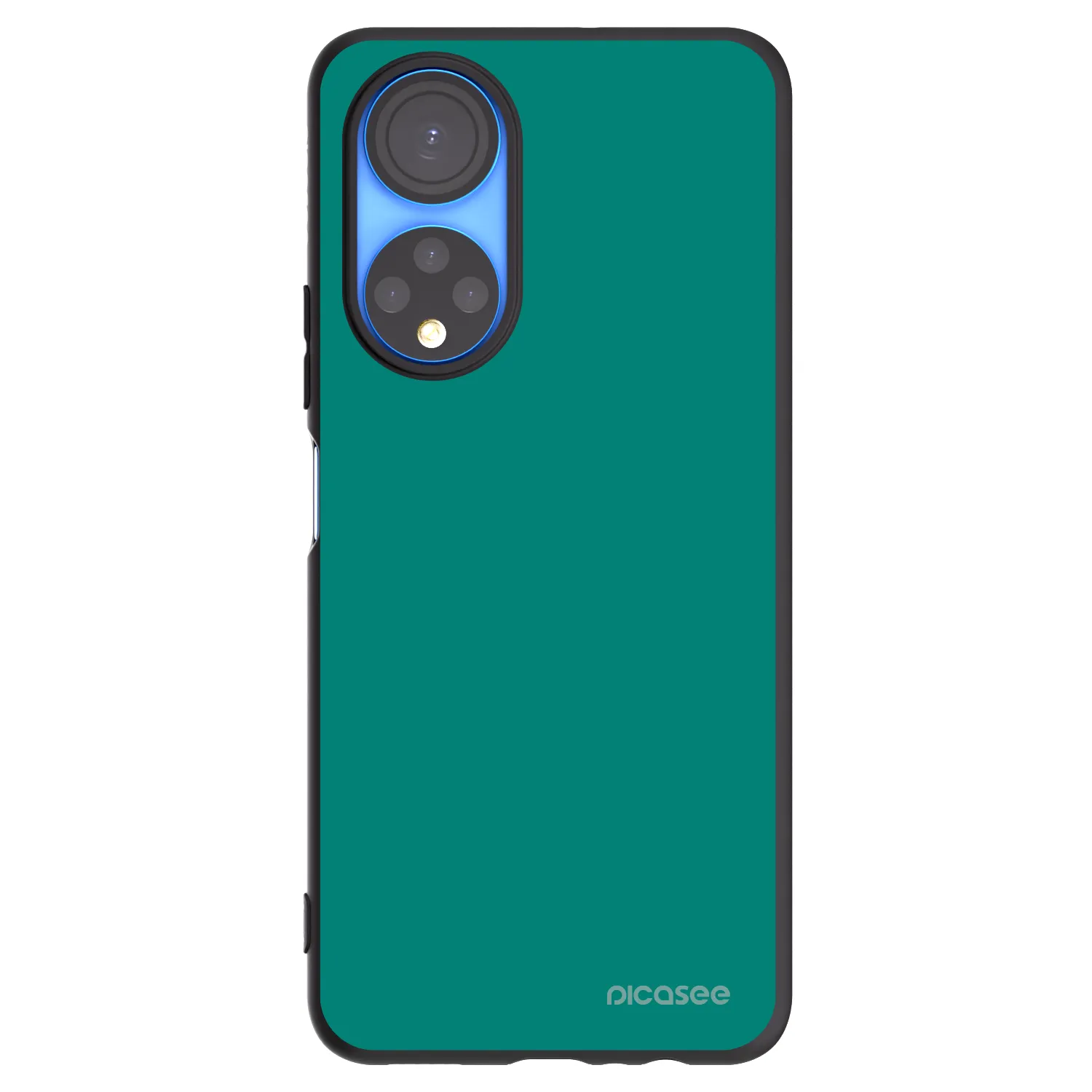 Picasee crna silikonska maskica za Honor X7 - Emerald Mist