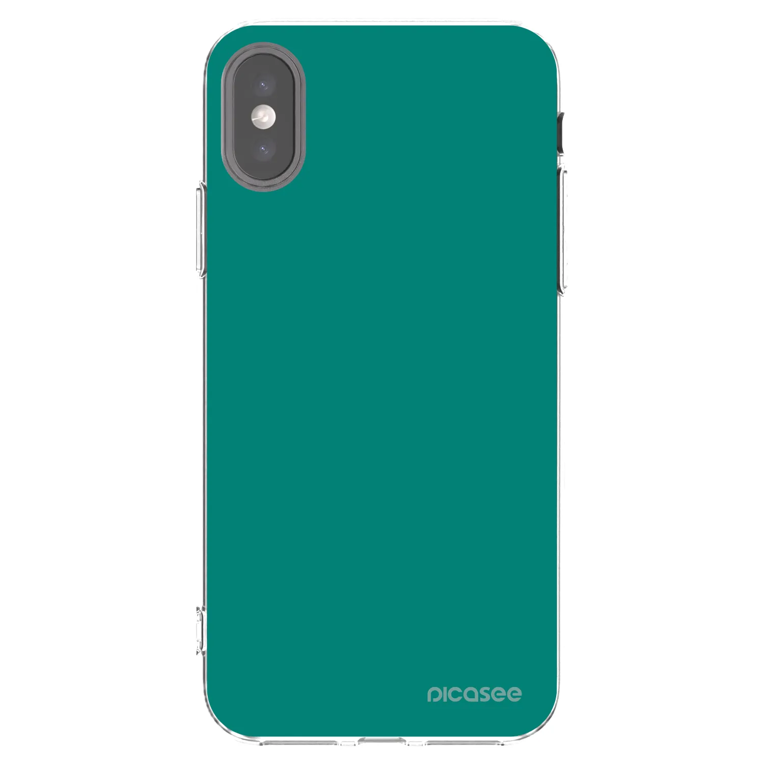 Picasee silikonska prozirna maskica za Apple iPhone X/XS - Emerald Mist