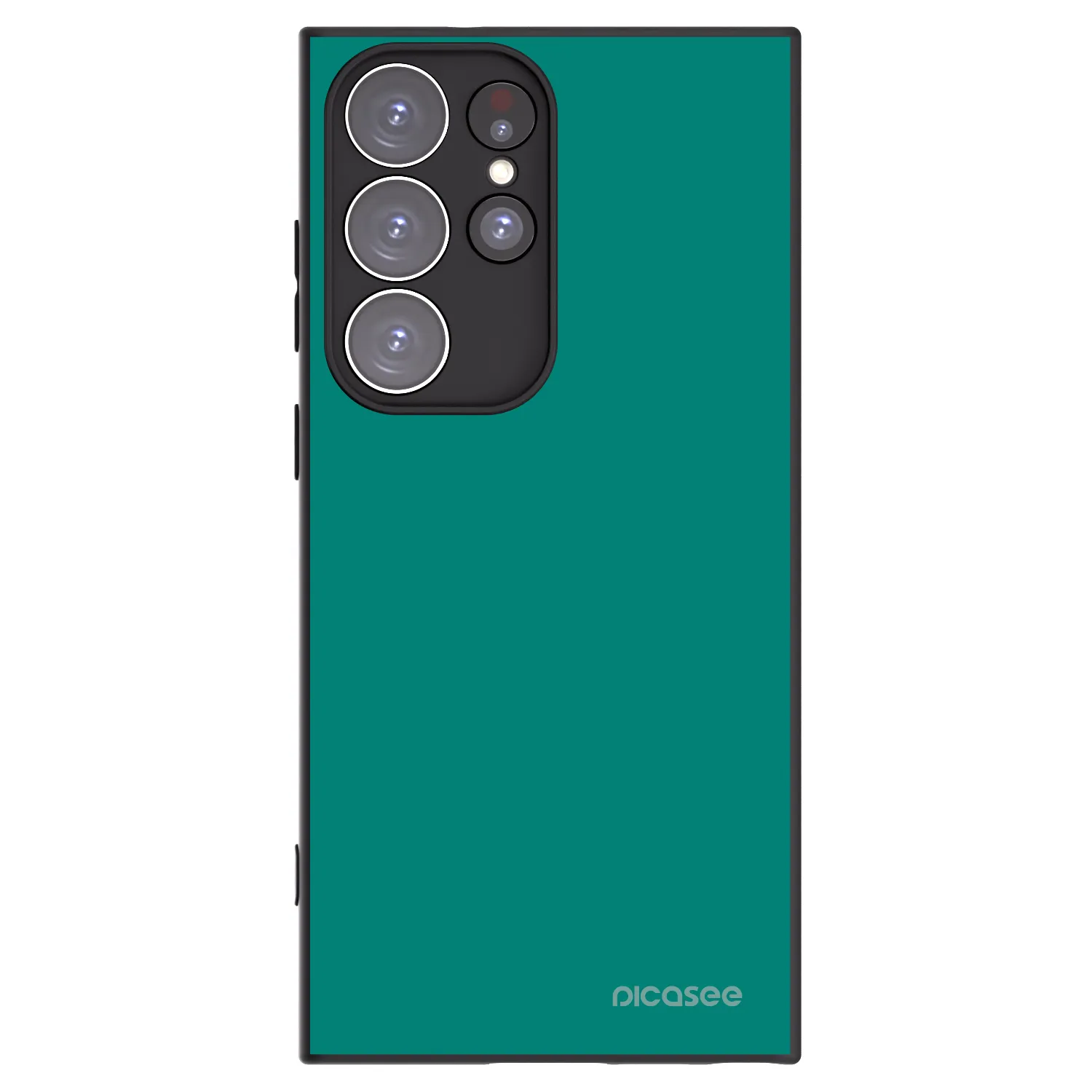 Picasee crna silikonska maskica za Samsung Galaxy S23 Ultra 5G - Emerald Mist