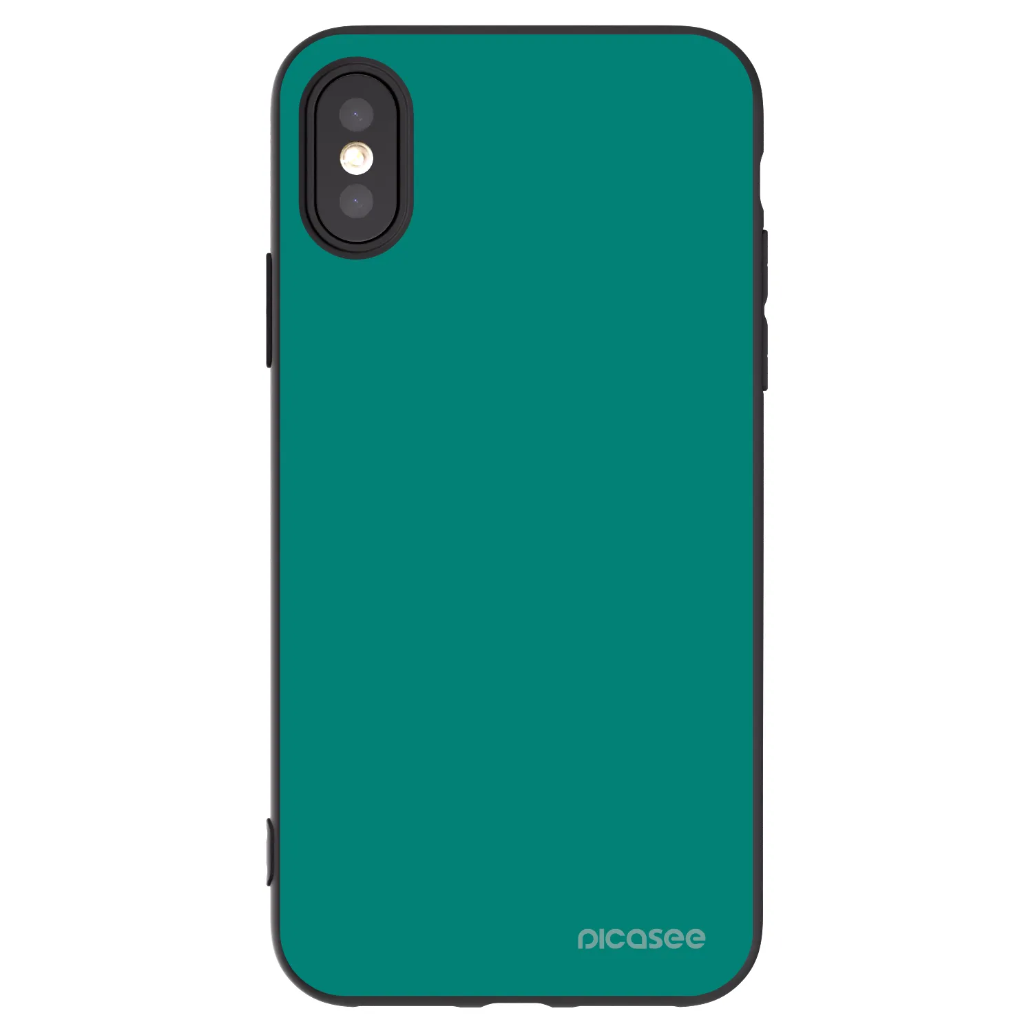 Picasee crna silikonska maskica za Apple iPhone X/XS - Emerald Mist