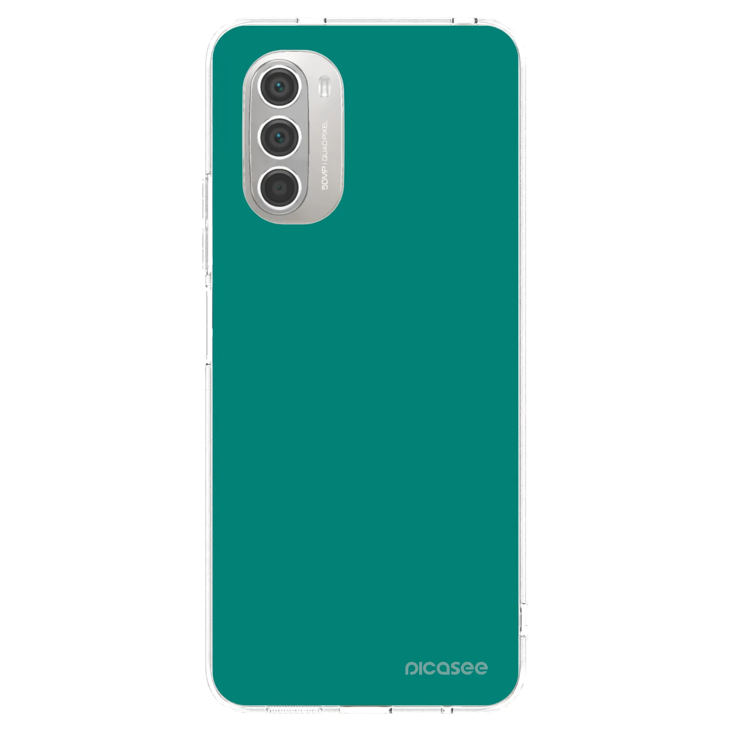 Picasee silikonska prozirna maskica za Motorola Moto G51 - Emerald Mist
