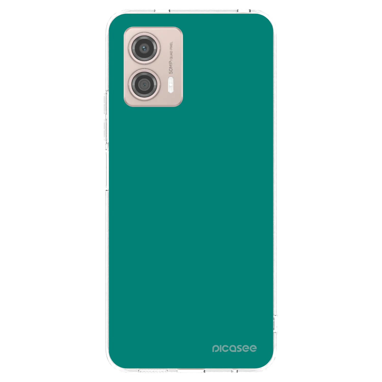 Picasee silikonska prozirna maskica za Motorola Moto G53 5G - Emerald Mist