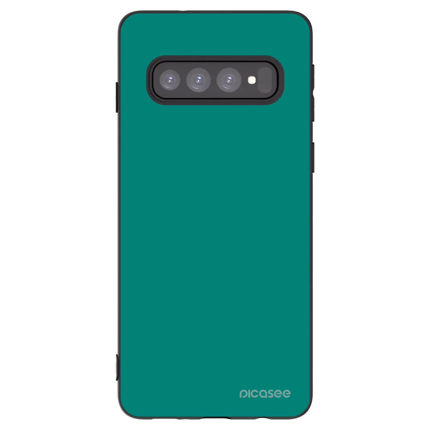 Picasee crna silikonska maskica za Samsung Galaxy S10 G973 - Emerald Mist