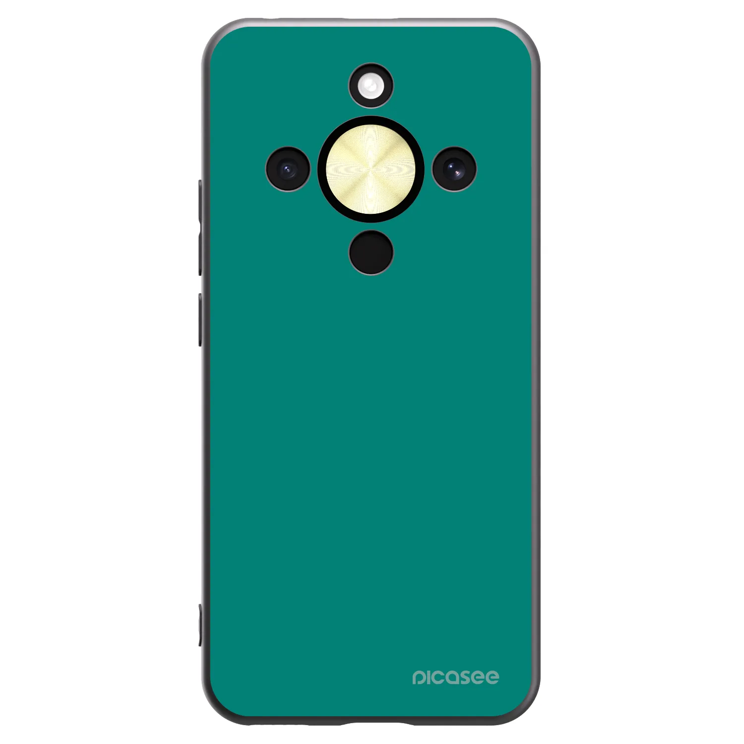 Picasee crna silikonska maskica za Honor Magic8 Lite 5G - Emerald Mist