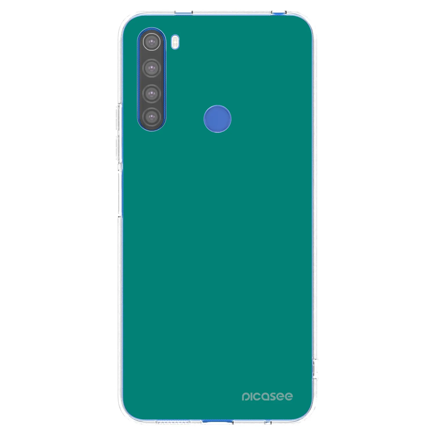 Picasee silikonska prozirna maskica za Xiaomi Redmi Note 8T - Emerald Mist