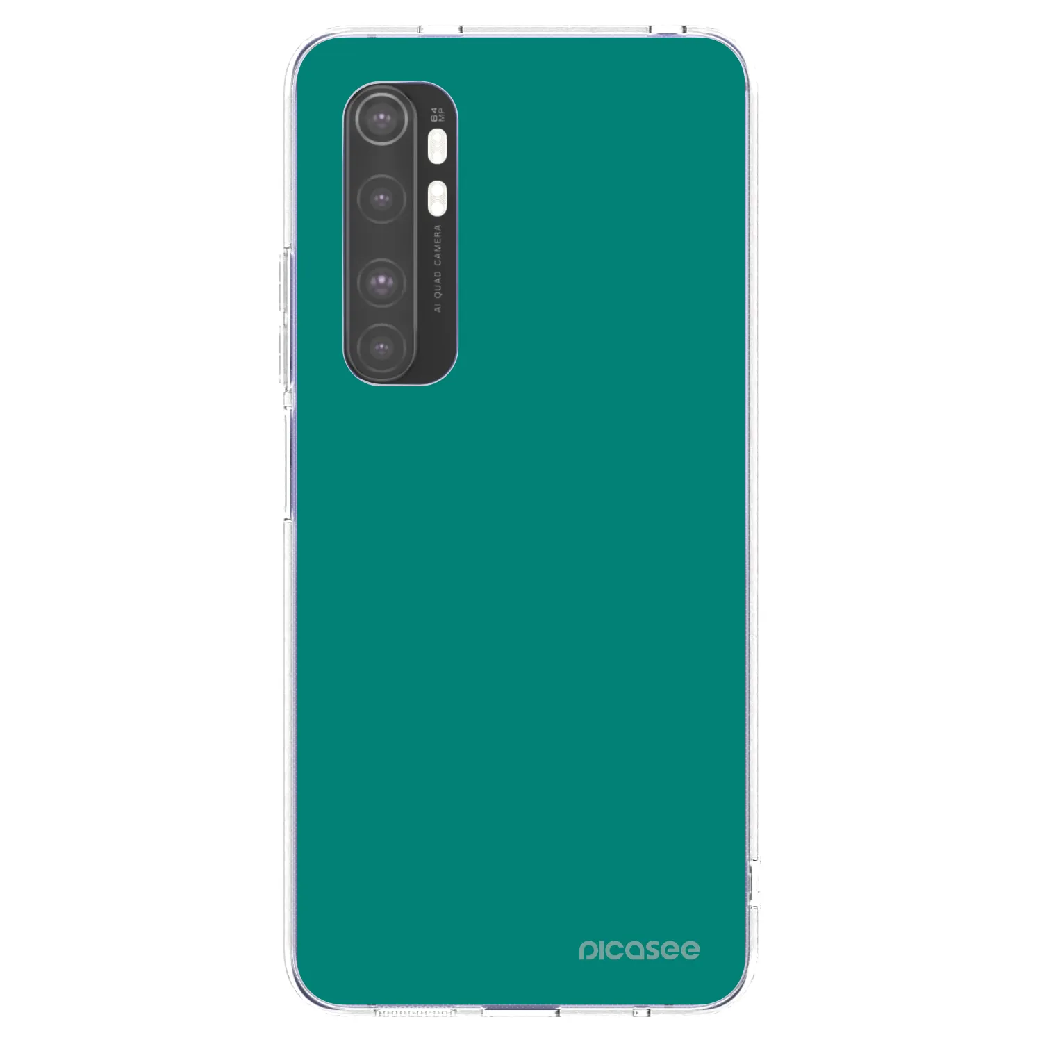 Picasee silikonska prozirna maskica za Xiaomi Mi Note 10 Lite - Emerald Mist