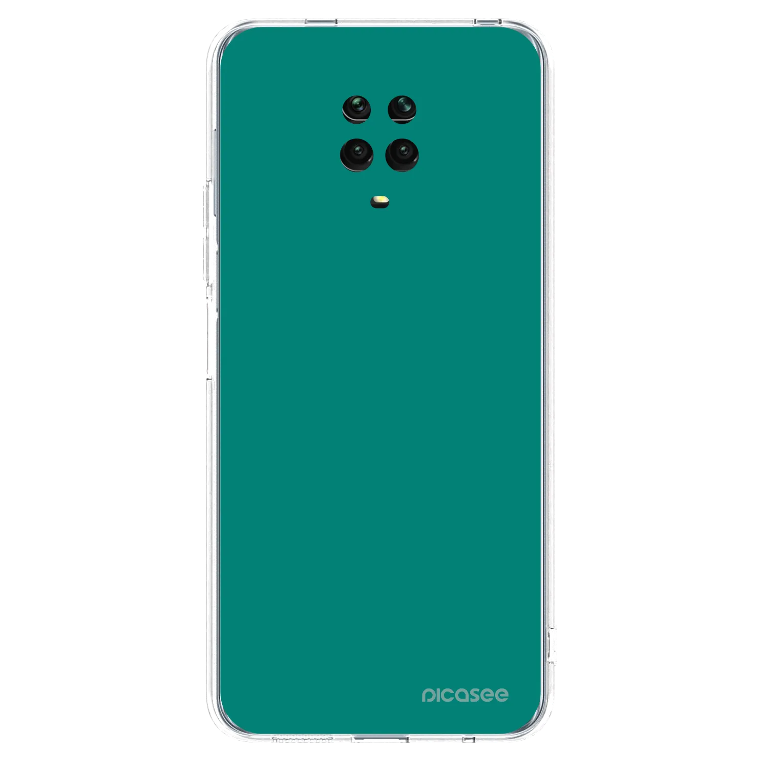 Picasee silikonska prozirna maskica za Xiaomi Redmi Note 9S - Emerald Mist