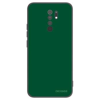 Picasee crna silikonska maskica za Xiaomi Redmi 9 - Green Gleam