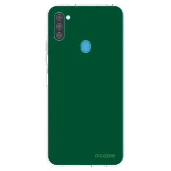 Picasee silikonska prozirna maskica za Samsung Galaxy M11 - Green Gleam