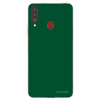 Picasee silikonska prozirna maskica za Samsung Galaxy A20s - Green Gleam