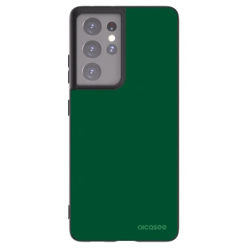 Picasee crna silikonska maskica za Samsung Galaxy S21 Ultra 5G G998B - Green Gleam