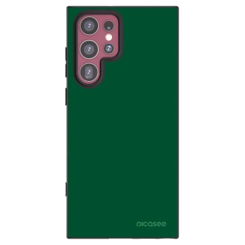 Picasee crna silikonska maskica za Samsung Galaxy S22 Ultra 5G - Green Gleam