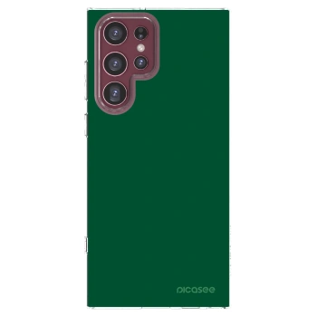 Picasee silikonska prozirna maskica za Samsung Galaxy S22 Ultra 5G - Green Gleam