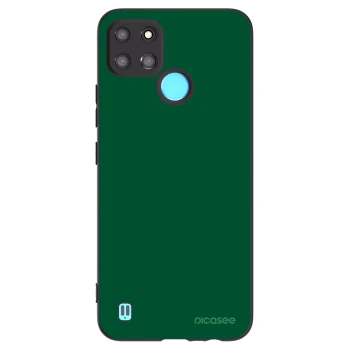 Picasee crna silikonska maskica za Realme C21Y - Green Gleam