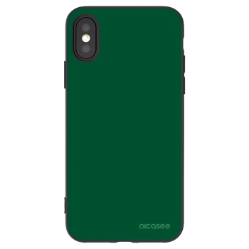Picasee crna silikonska maskica za Apple iPhone X/XS - Green Gleam