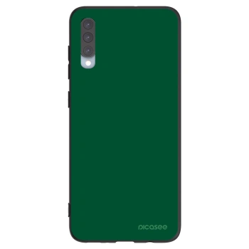 Picasee crna silikonska maskica za Samsung Galaxy A70 A705F - Green Gleam