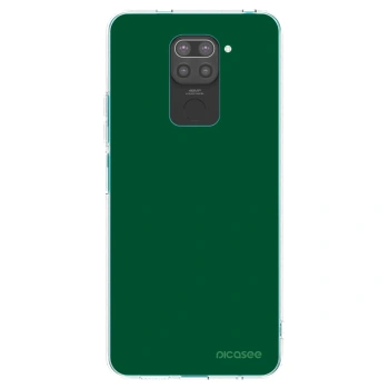 Picasee crna silikonska maskica za Xiaomi Redmi Note 9 - Green Gleam