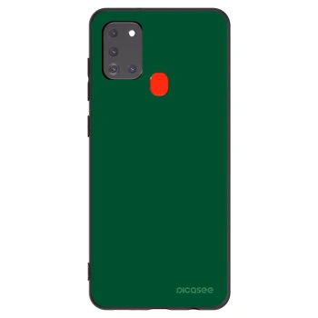 Picasee crna silikonska maskica za Samsung Galaxy A21s - Green Gleam