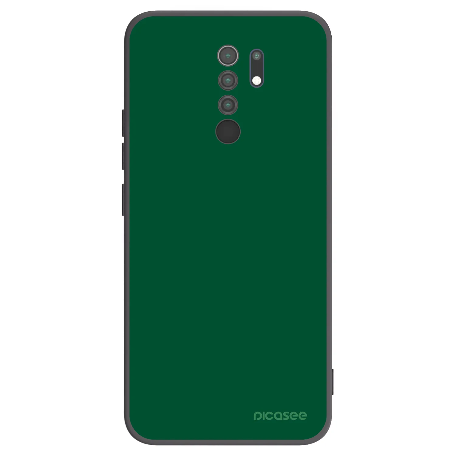 Picasee crna silikonska maskica za Xiaomi Redmi 9 - Green Gleam