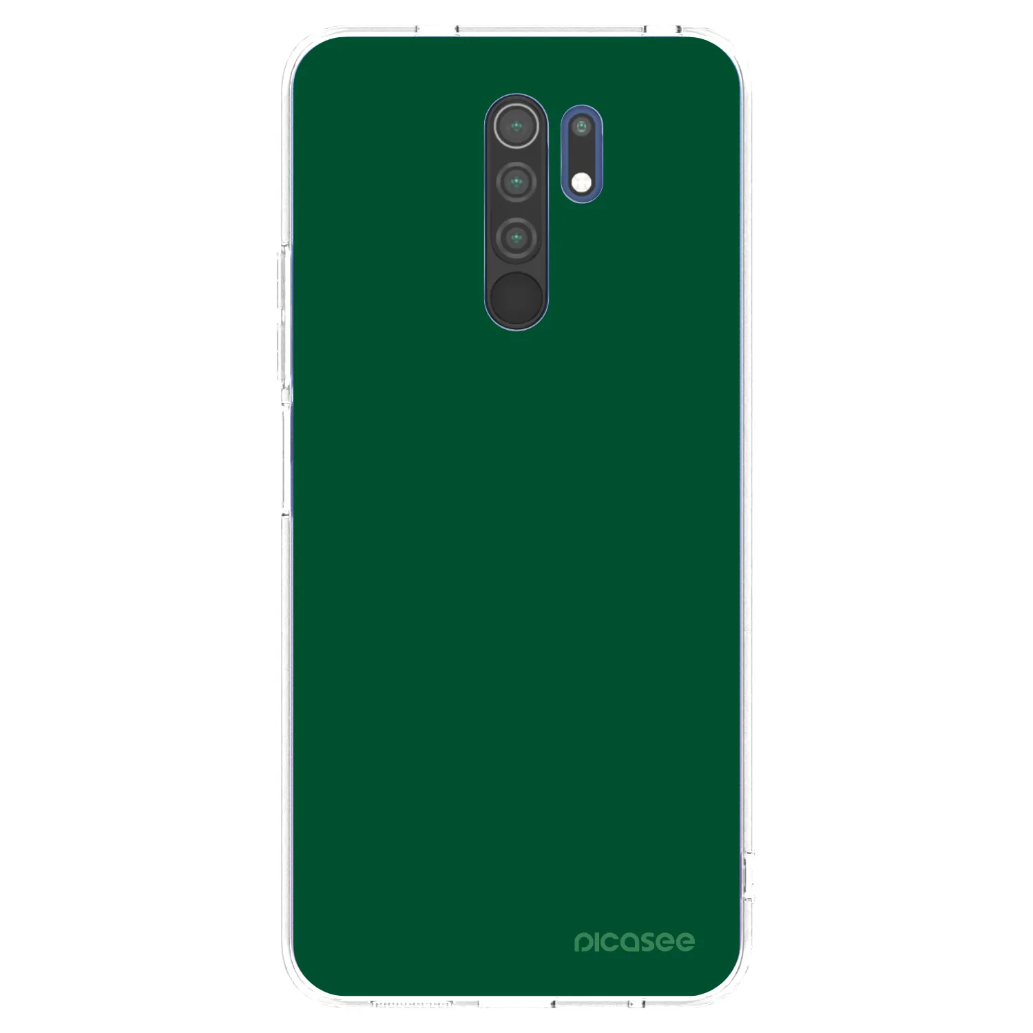 Picasee silikonska prozirna maskica za Xiaomi Redmi 9 - Green Gleam