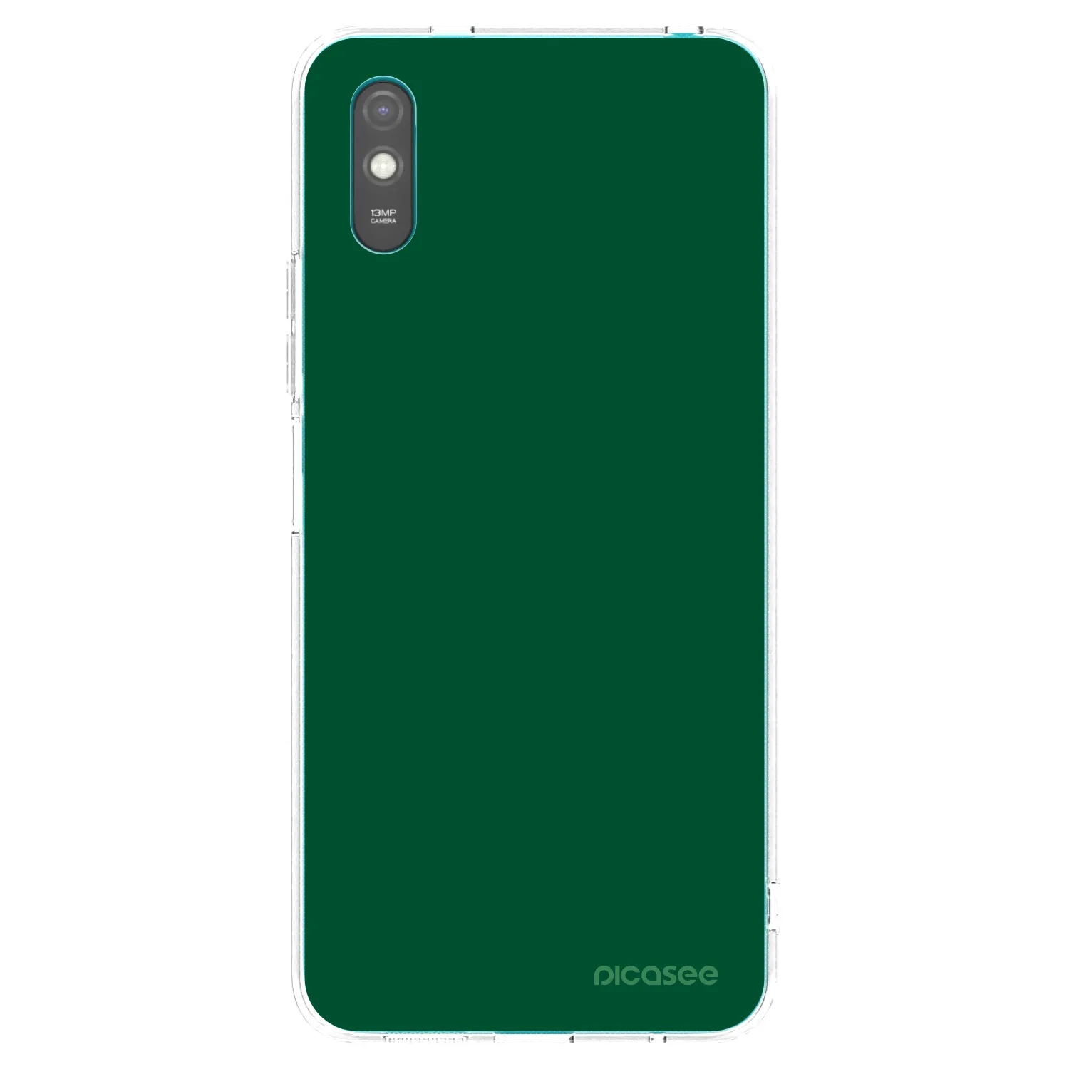 Picasee silikonska prozirna maskica za Xiaomi Redmi 9A - Green Gleam