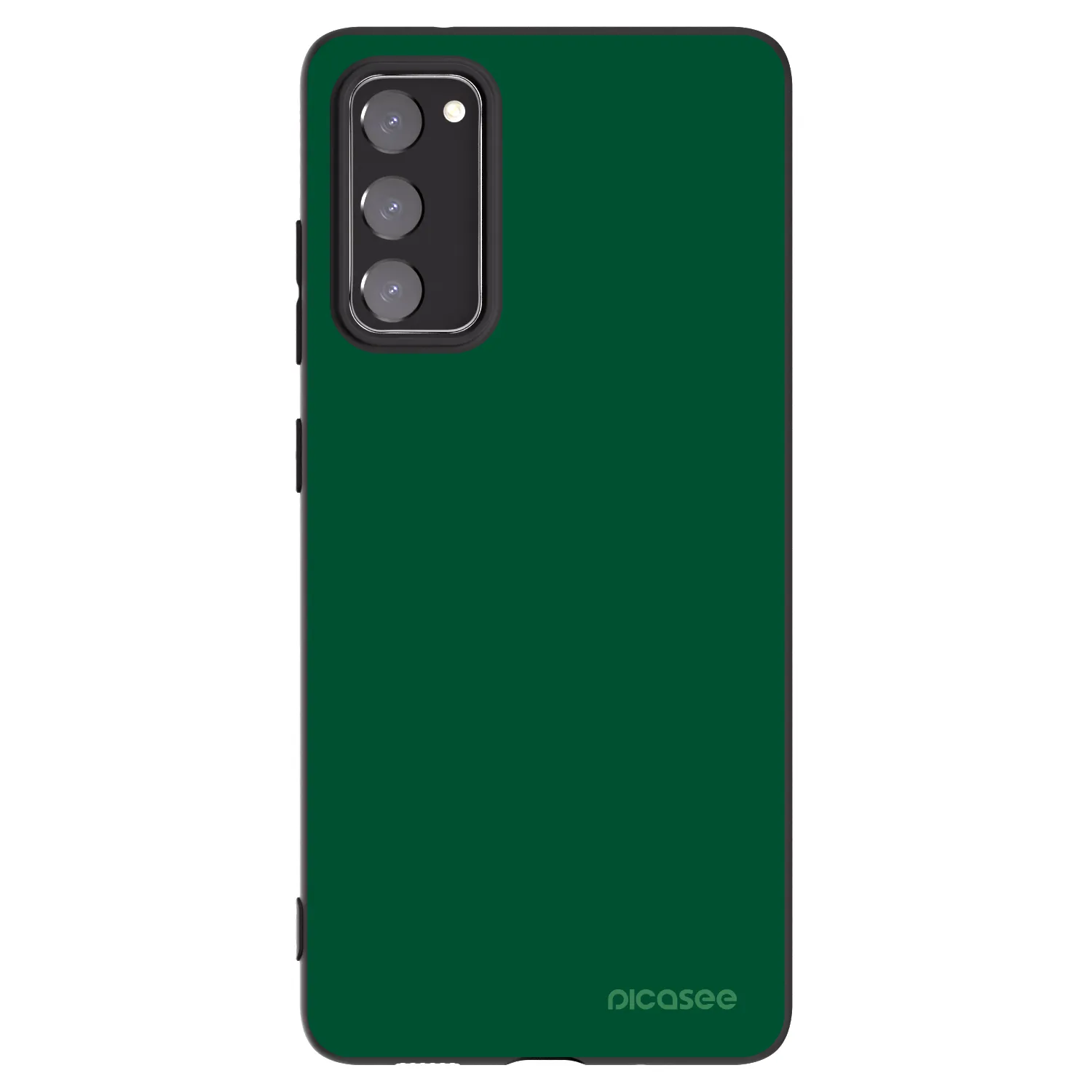 Picasee crna silikonska maskica za Samsung Galaxy S20 FE - Green Gleam