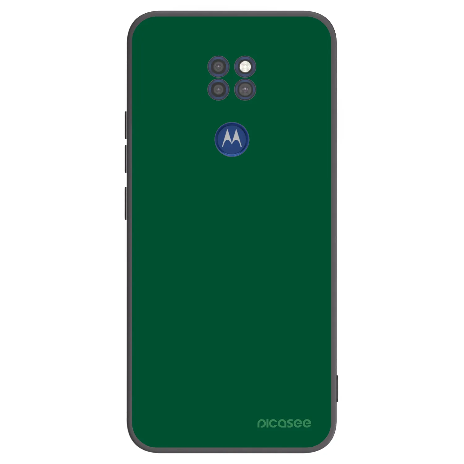 Picasee crna silikonska maskica za Motorola Moto G9 Play - Green Gleam