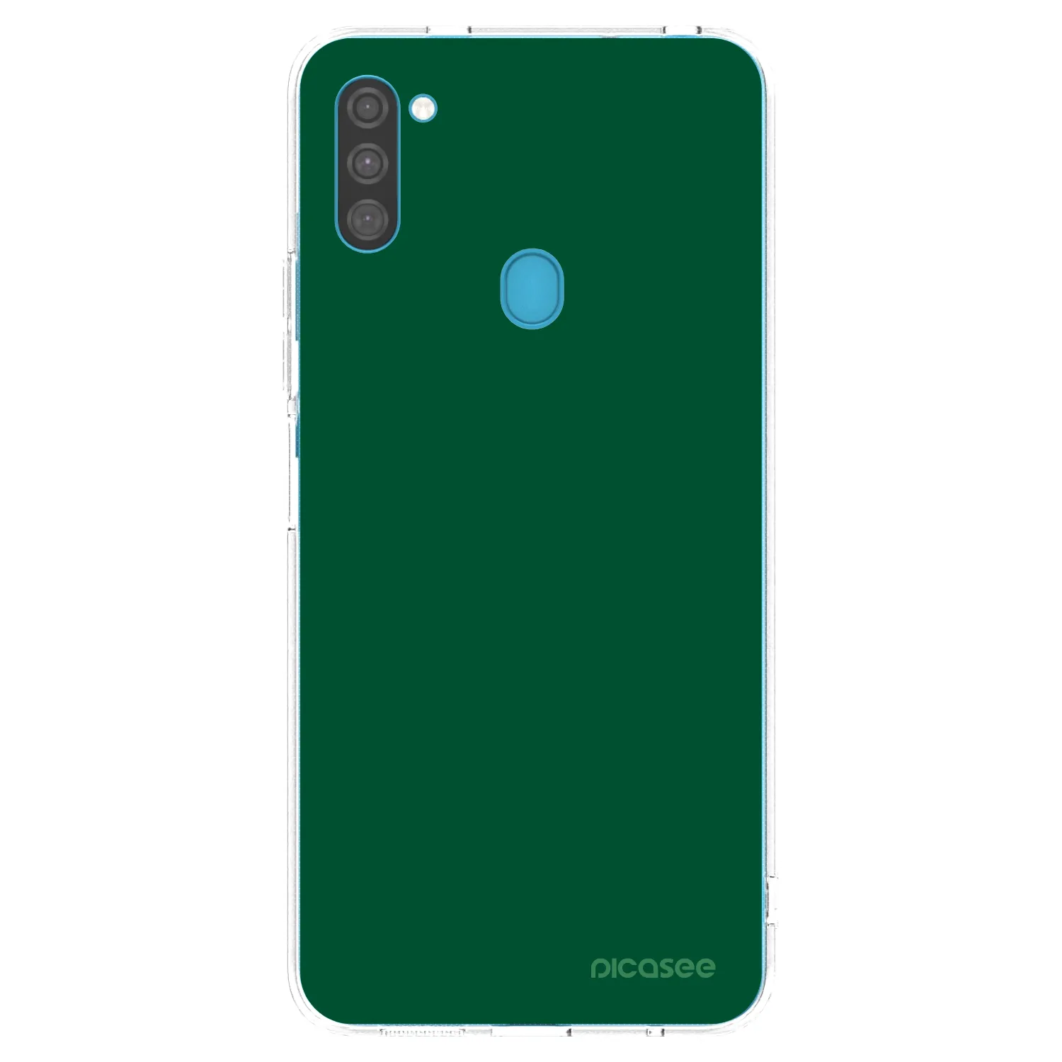 Picasee silikonska prozirna maskica za Samsung Galaxy M11 - Green Gleam
