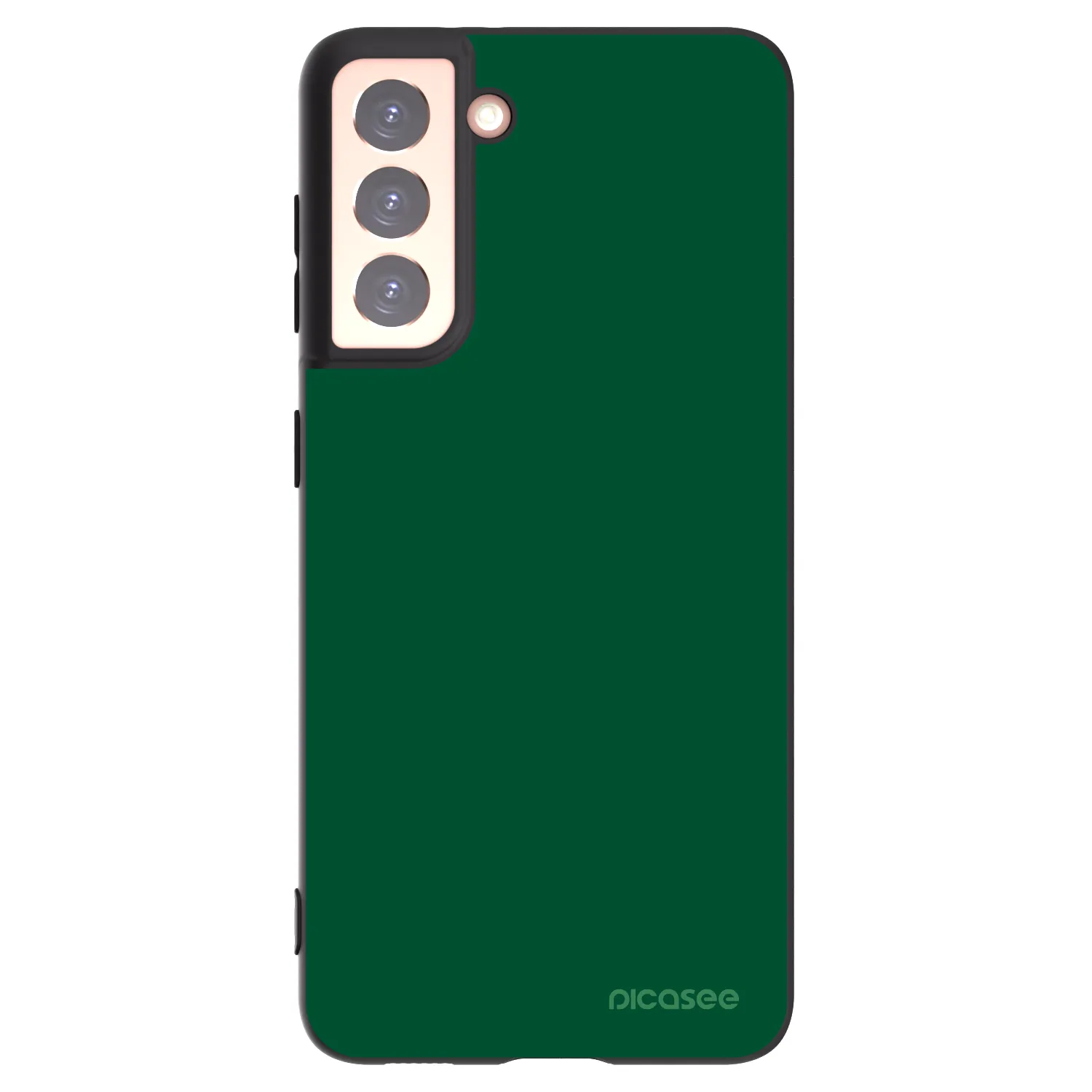 Picasee crna silikonska maskica za Samsung Galaxy S21 5G G991B - Green Gleam