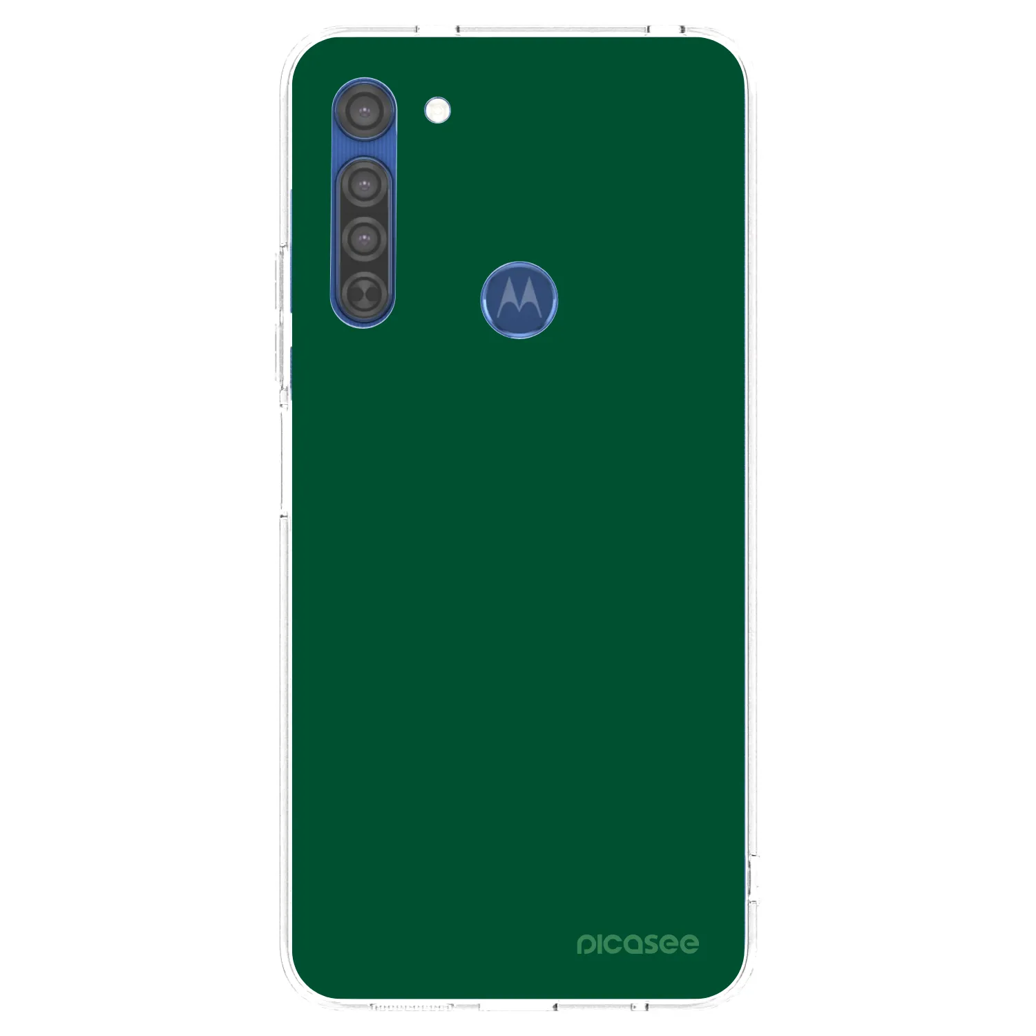 Picasee silikonska prozirna maskica za Motorola Moto G8 - Green Gleam