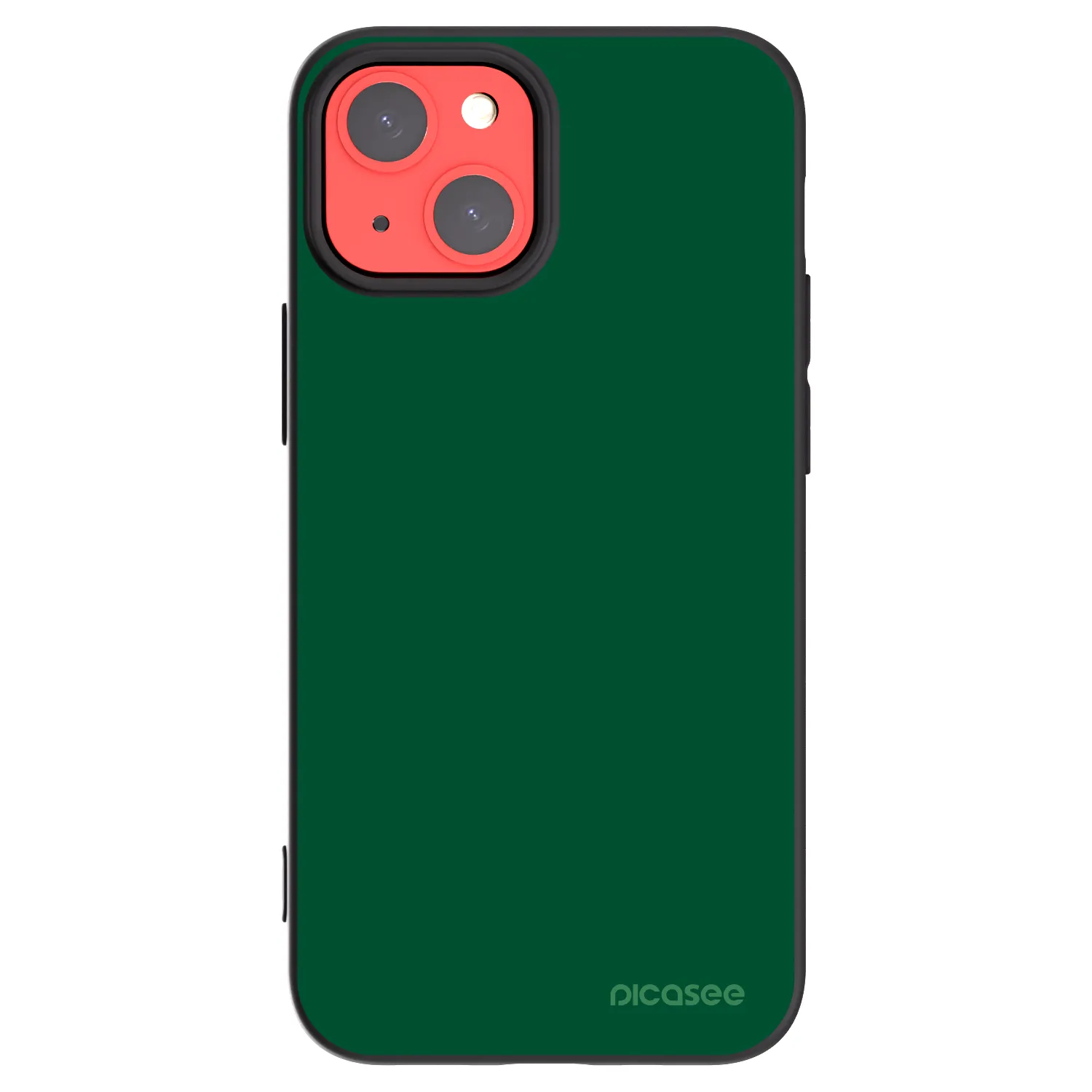 Picasee crna silikonska maskica za Apple iPhone 13 mini - Green Gleam